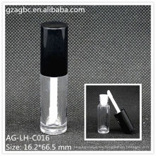 Plástico transparente y vacío tubo de brillo labial AG-LH-C016, empaquetado cosmético de AGPM, colores/insignia de encargo